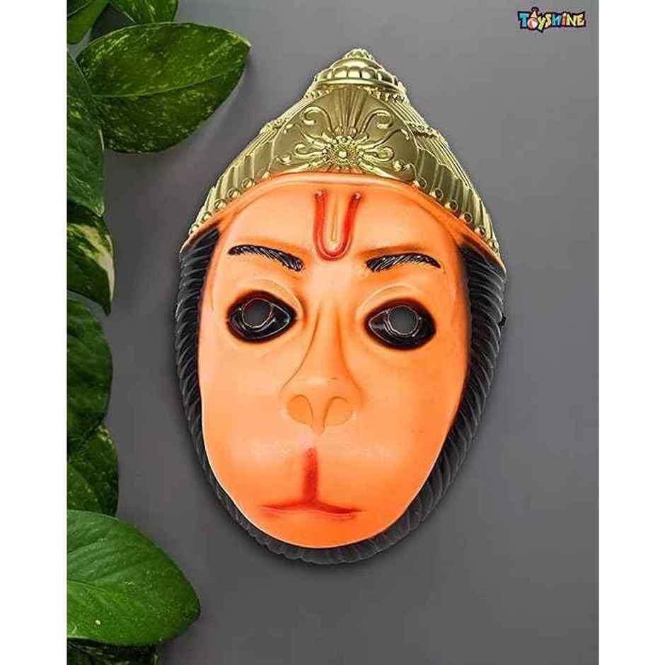 Toyshine Festival Combo Of God Role Play Hanuman Ji Face Mask With Gada Toy For Kids