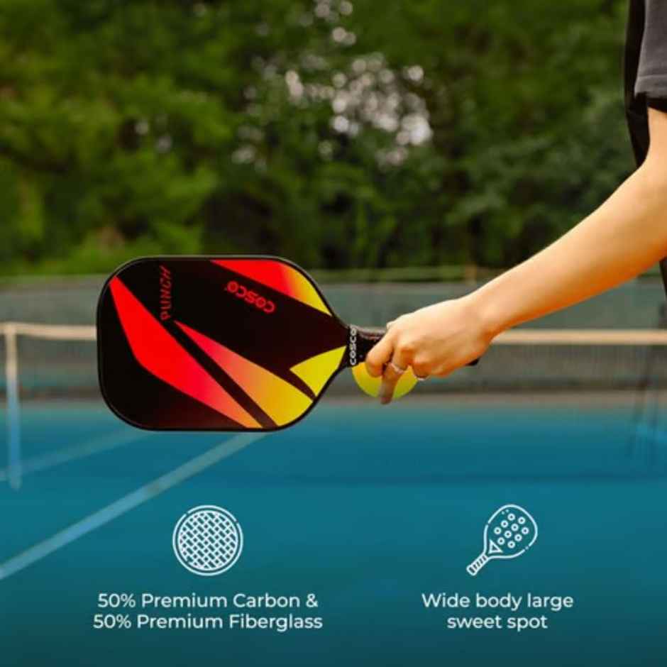 Cosco Pickleball Paddle (50% Carbon And 50% Fibreglass)