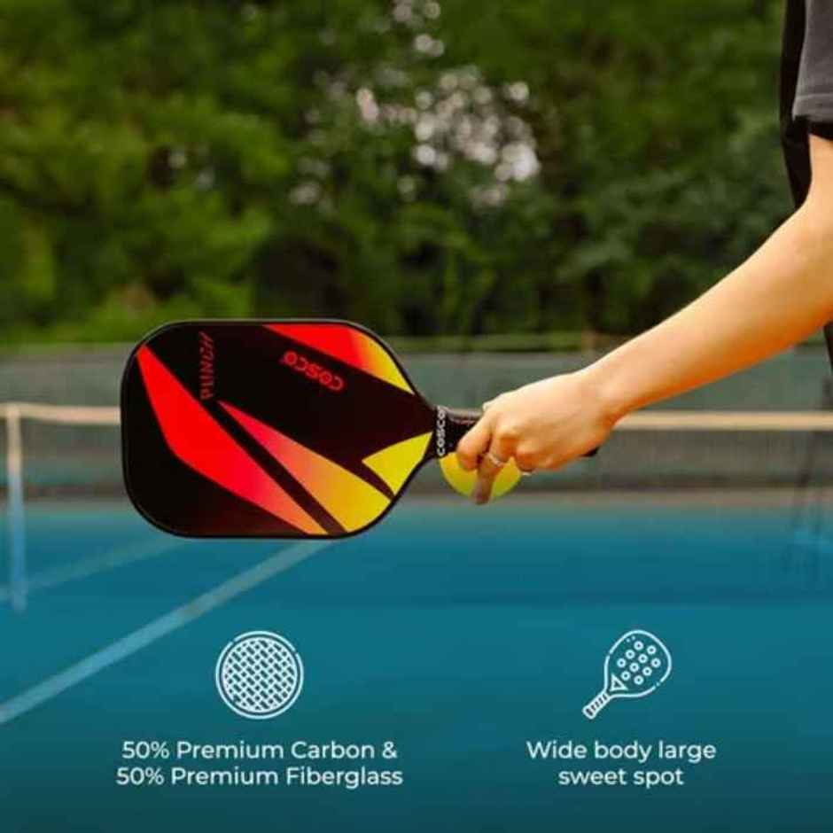 Cosco Pickleball Paddle (50% Carbon And 50% Fibreglass)