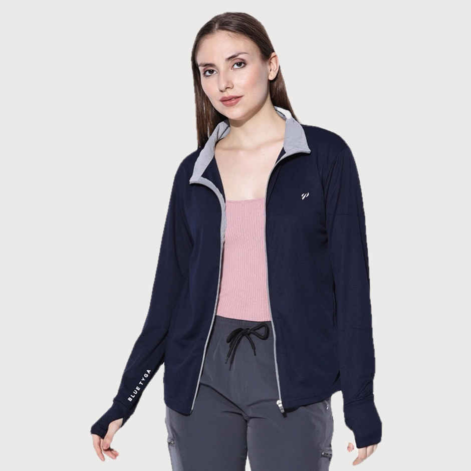 Blue Tyga Women s Sunscreen Jacket - Lsje0001 | Navy | S