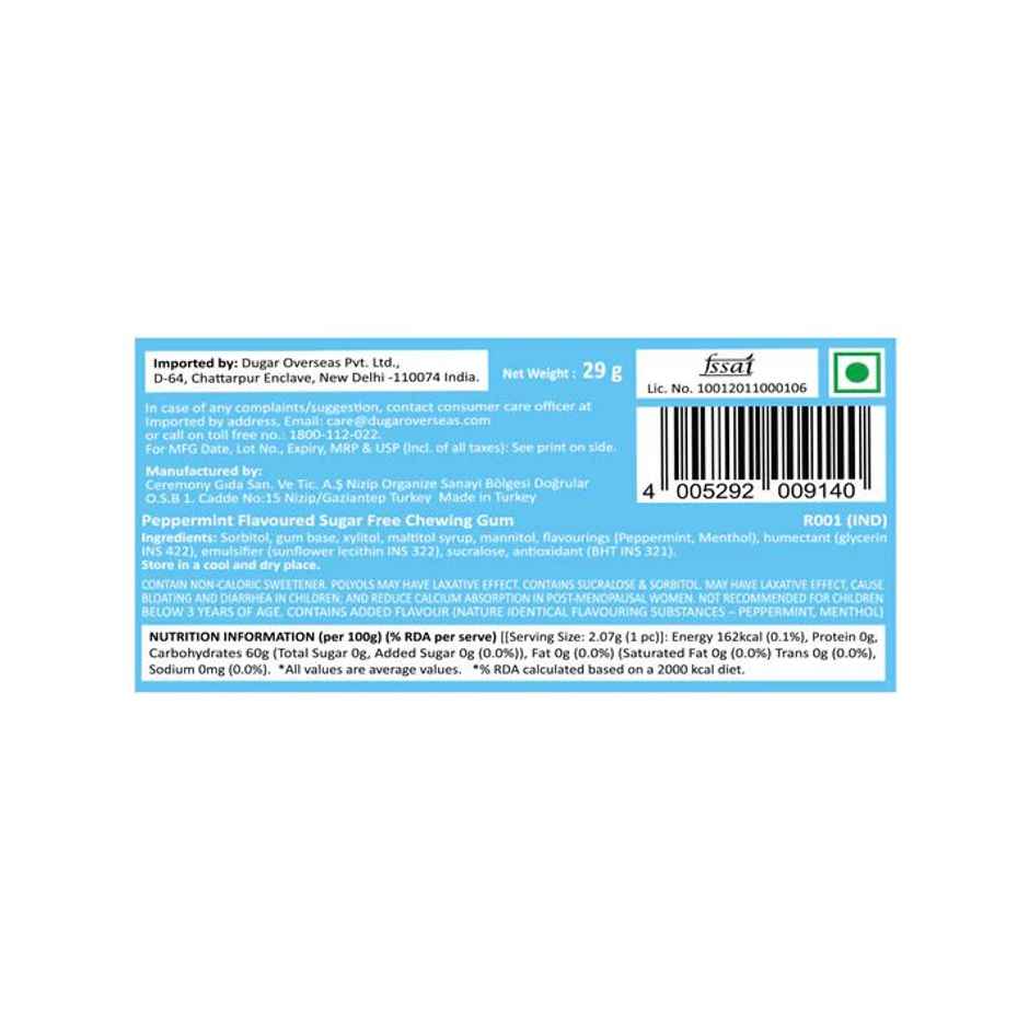 Impact Mints Strike Sugarfree Peppermint Chewing Gum