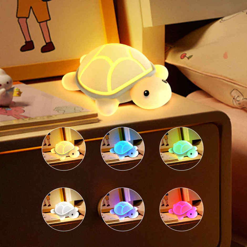 Hashwow Silicone Cute Turtle LED Night Light | Perfect Gift for Kids & Girls | Bedside Room Decor