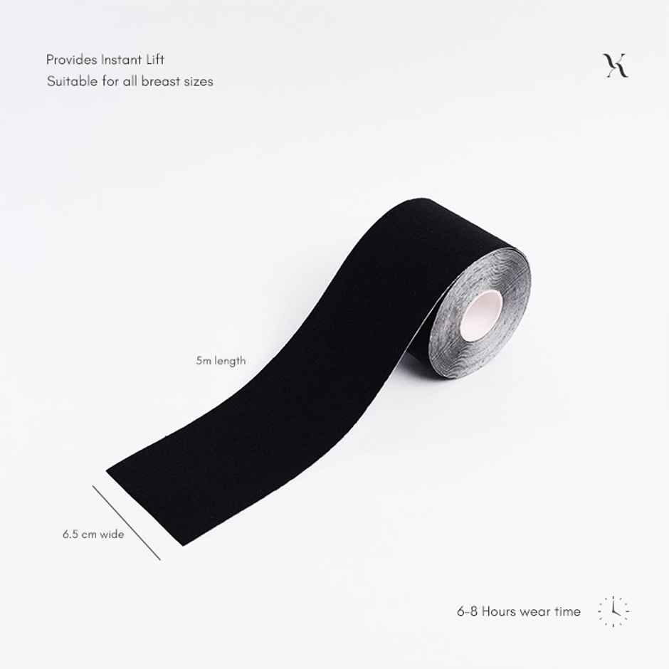 Krvvy UpLift Body Tape | Free 5 Pairs of Nipple Pasties - Black