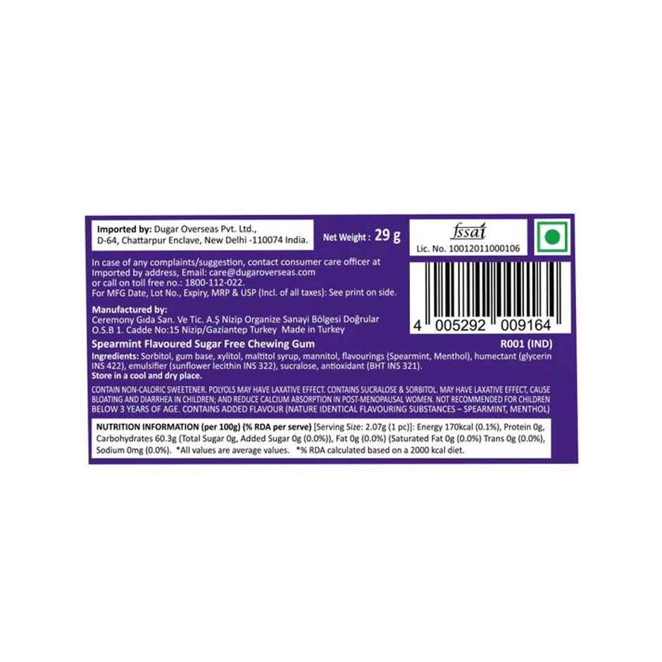 Impact Mint Strike Sugarfree Spearmint Chewing Gum