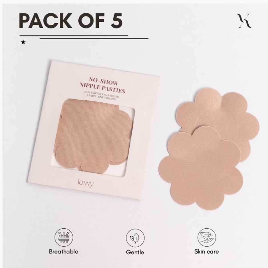 Krvvy No-Show Nipple Pasties - Beige