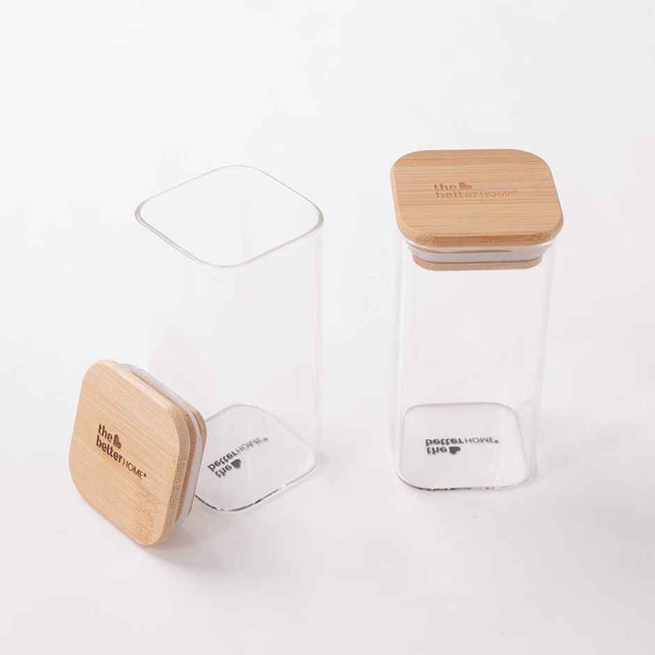 The Better Home Rectangle Borosilicate Jars 300Ml Pack Of 2