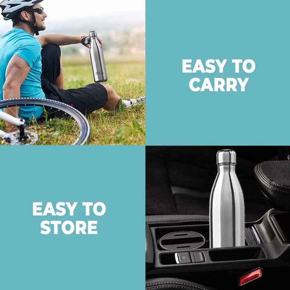 The Better Home 500 ml Thermosteel Bottle Double Wall 304 Stainless Steel Water Bottle- Silver