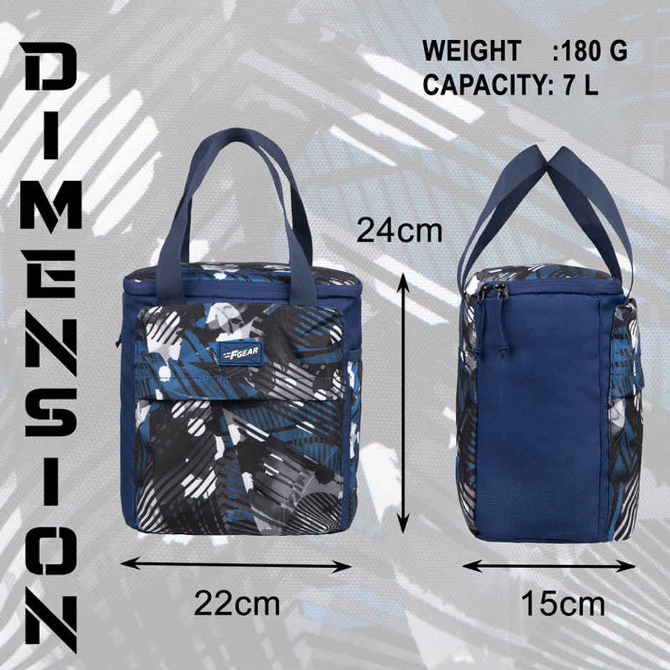 F Gear Hoover | Geometric Blue Black Lunch Bag