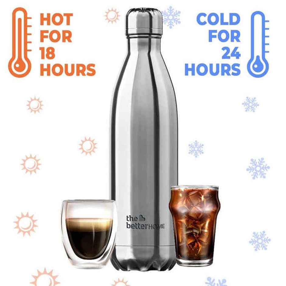 The Better Home 500 ml Thermosteel Bottle Double Wall 304 Stainless Steel Water Bottle- Silver