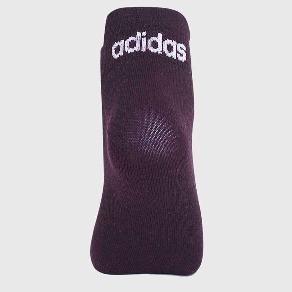 Adidas Men's Flat Knit Low Cut Anthra Melange-Shadow | One Size Socks | Maroon