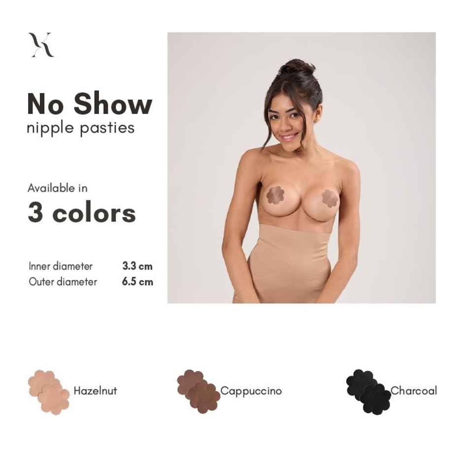 Krvvy No-Show Nipple Pasties - Brown