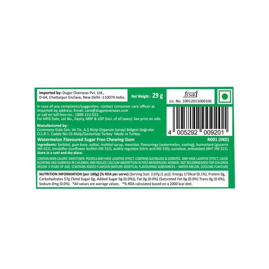 Impact Mint Strike Sugarfree Watermelon Chewing Gum