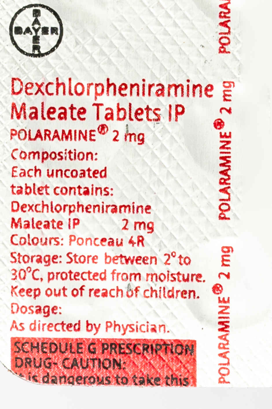 Polaramine 2mg Tablet