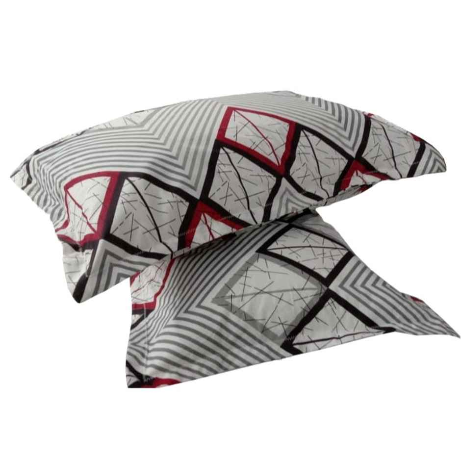 BAY6 Super King 100% Cotton 144 TC Geometric Bedsheet | Multicolor | 108 x 108 in