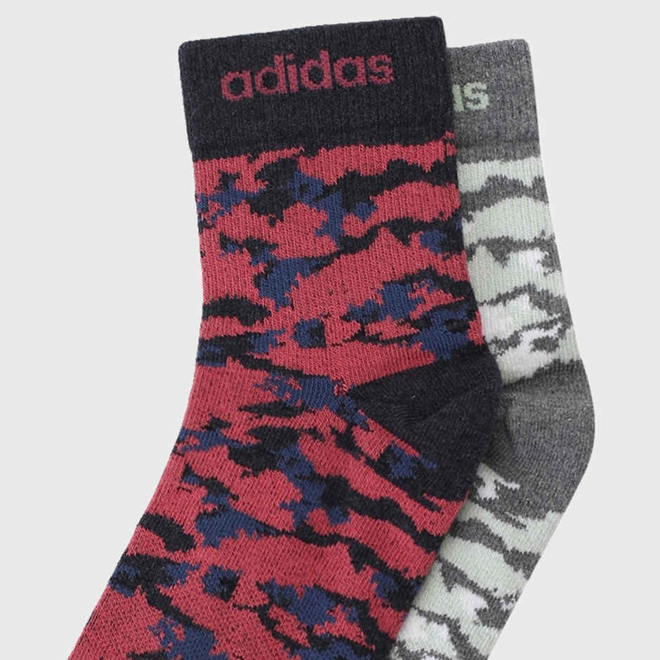 Adidas Men's Flat Knit Ankle Anthra Socks | One Size | Melange-Grey