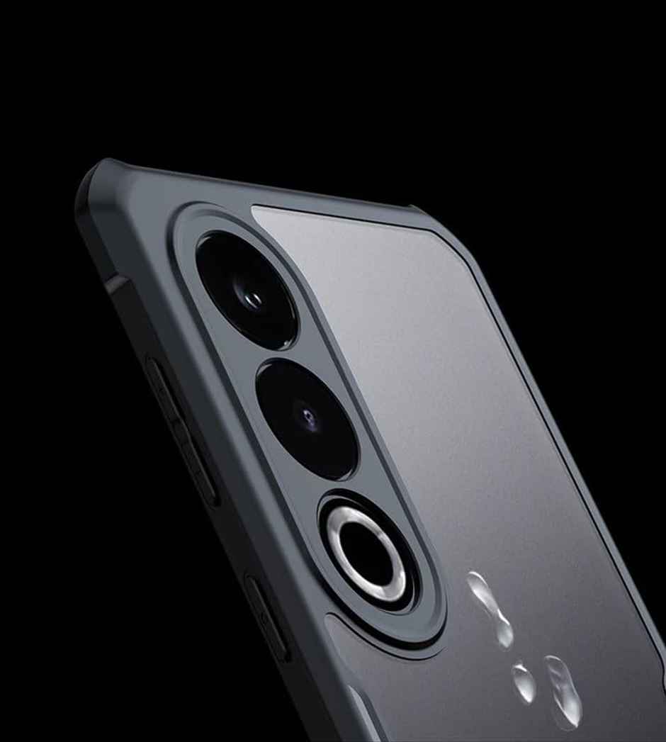 Kwine Case Oneplus Nord Ce 4 Back Cover - Black Bordered Transparent Case