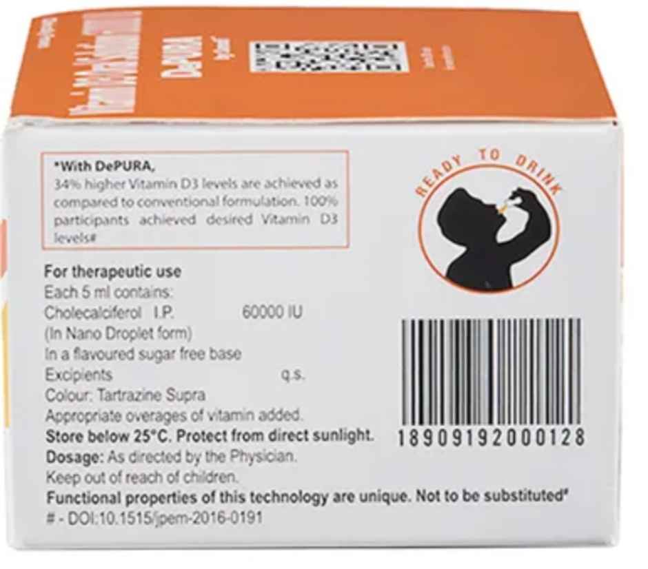 Depura 60000 IU Vitamin D3 Sugar Free Oral Solution