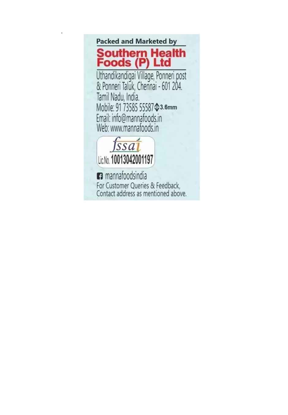 Manna Foods Sprouted Ragi Flour