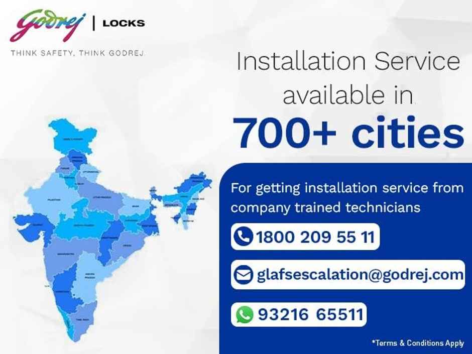 Godrej Rim Lock Night Latch | 1Ck Deadbolt | For Main Door | Outside Opening | Brushed Steel Finish