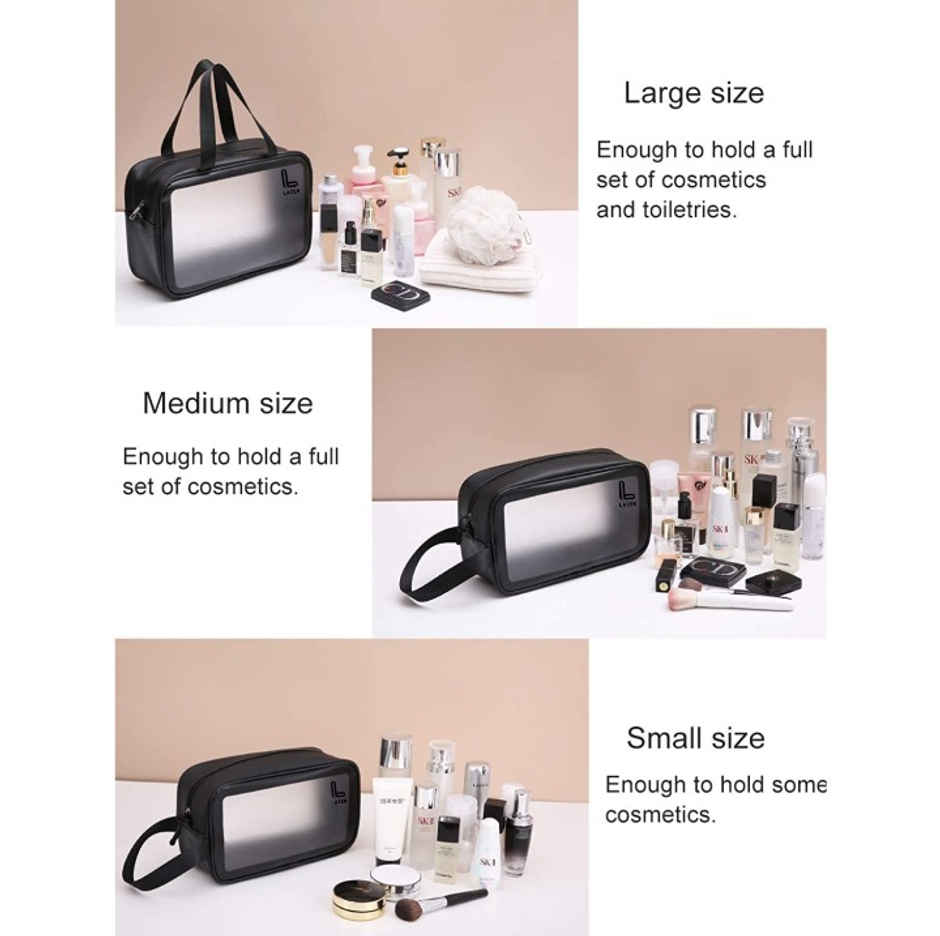 Lazer Makeup Travel Pouch | Cosmetic Bag | Travel kit Pouch for Toiletries | Black