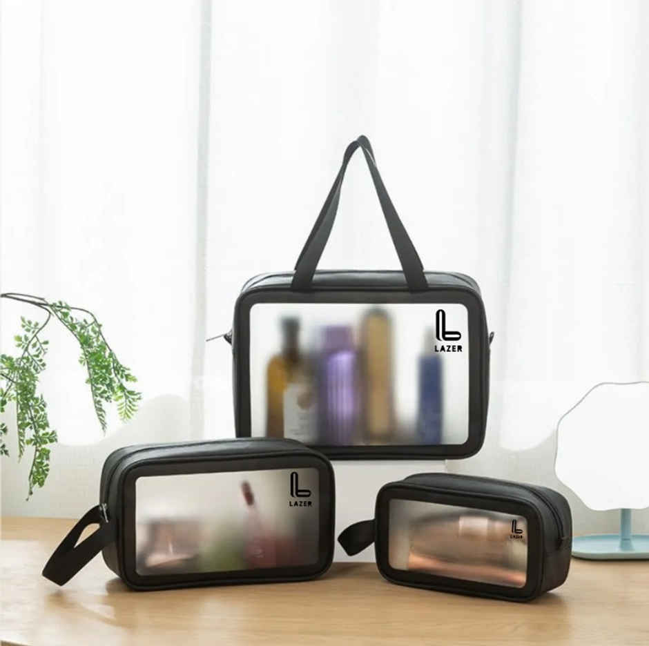 Lazer Makeup Travel Pouch | Cosmetic Bag | Travel kit Pouch for Toiletries | Black