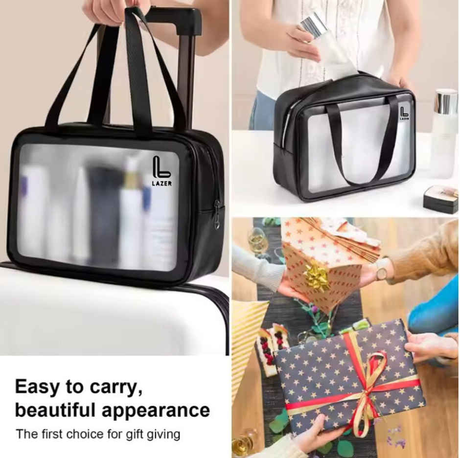 Lazer Makeup Travel Pouch | Cosmetic Bag | Travel kit Pouch for Toiletries | Black