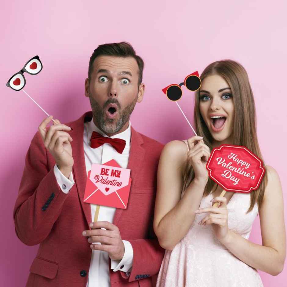 Happy Valentine Photobooth Props | Picfest