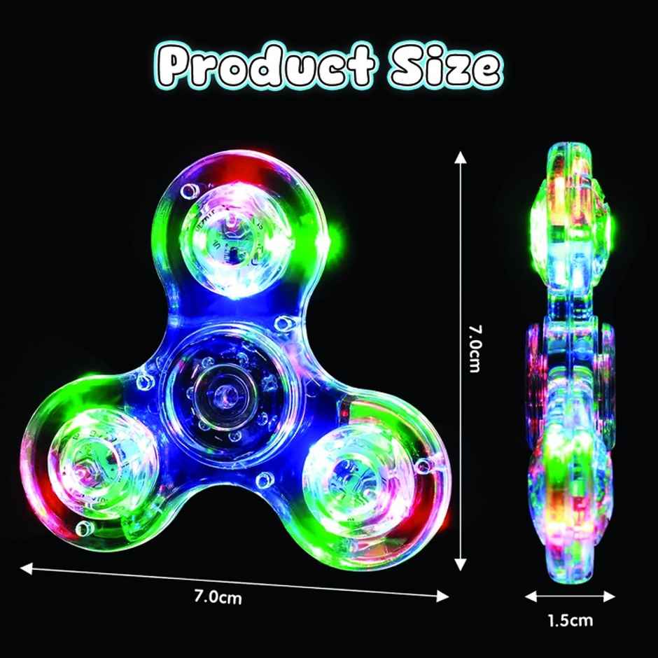 Wembley Led Light Spinner Toy High Speed Finger Spin Sensory Stress Relief Toy For Kids Adults