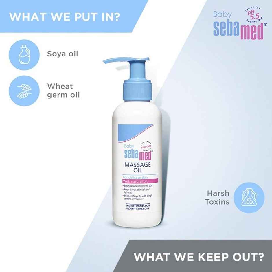 Baby Sebamed Massage Oil | With Soya Oil | Non- greasy | Ideal for newborn