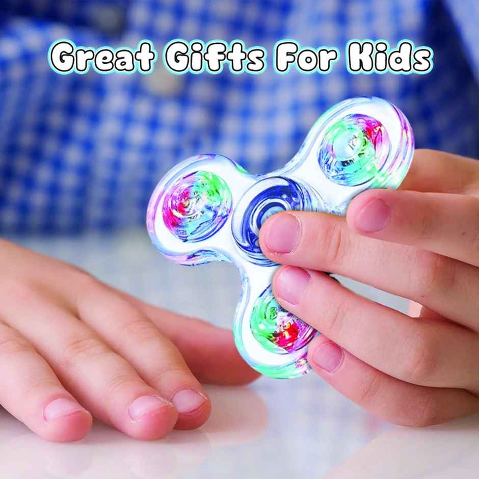 Wembley Led Light Spinner Toy High Speed Finger Spin Sensory Stress Relief Toy For Kids Adults