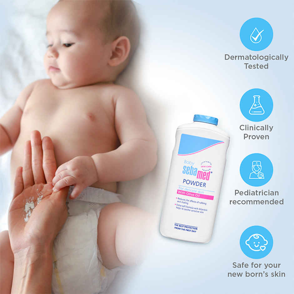 Baby Sebamed Powder | Olive Oil, Allantoin | Keeps newborn's skin fresh | Absorbs Sweat