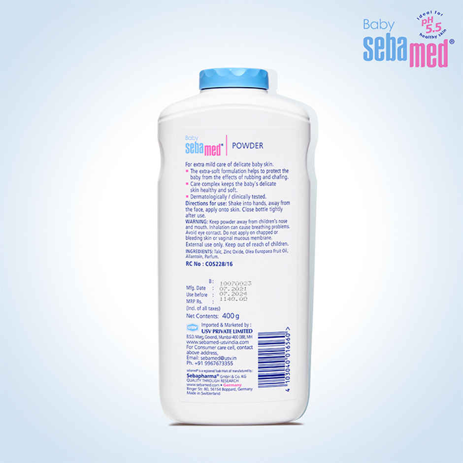 Baby Sebamed Powder | Olive Oil, Allantoin | Keeps newborn's skin fresh | Absorbs Sweat