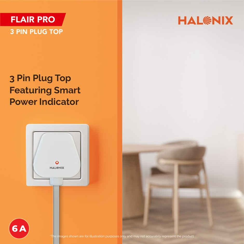 Halonix Flair Pro 16a 3 Pin Plug Top