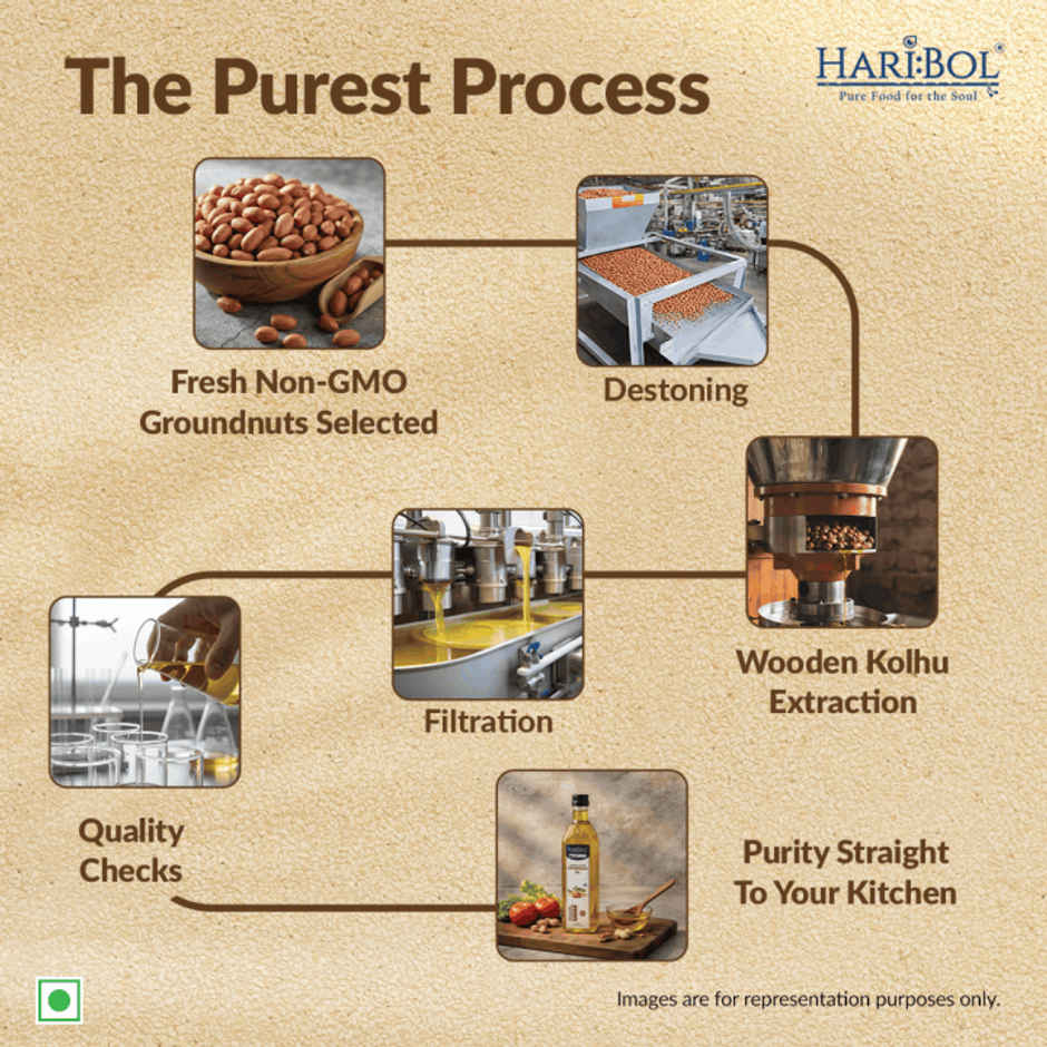 Haribol Groundnut (Peanut) Wood Pressed Oil | Healthy Cooking Oil
