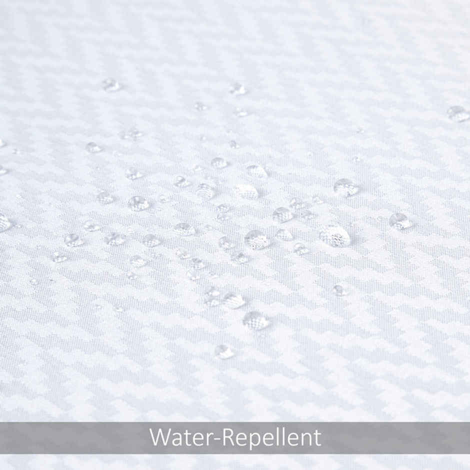 Encasa Xo Polyester Shower Curtain Zz White 183X213 Cm, Pack Of 1