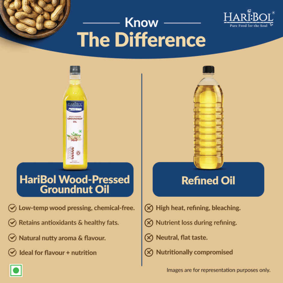 Haribol Groundnut (Peanut) Wood Pressed Oil | Healthy Cooking Oil
