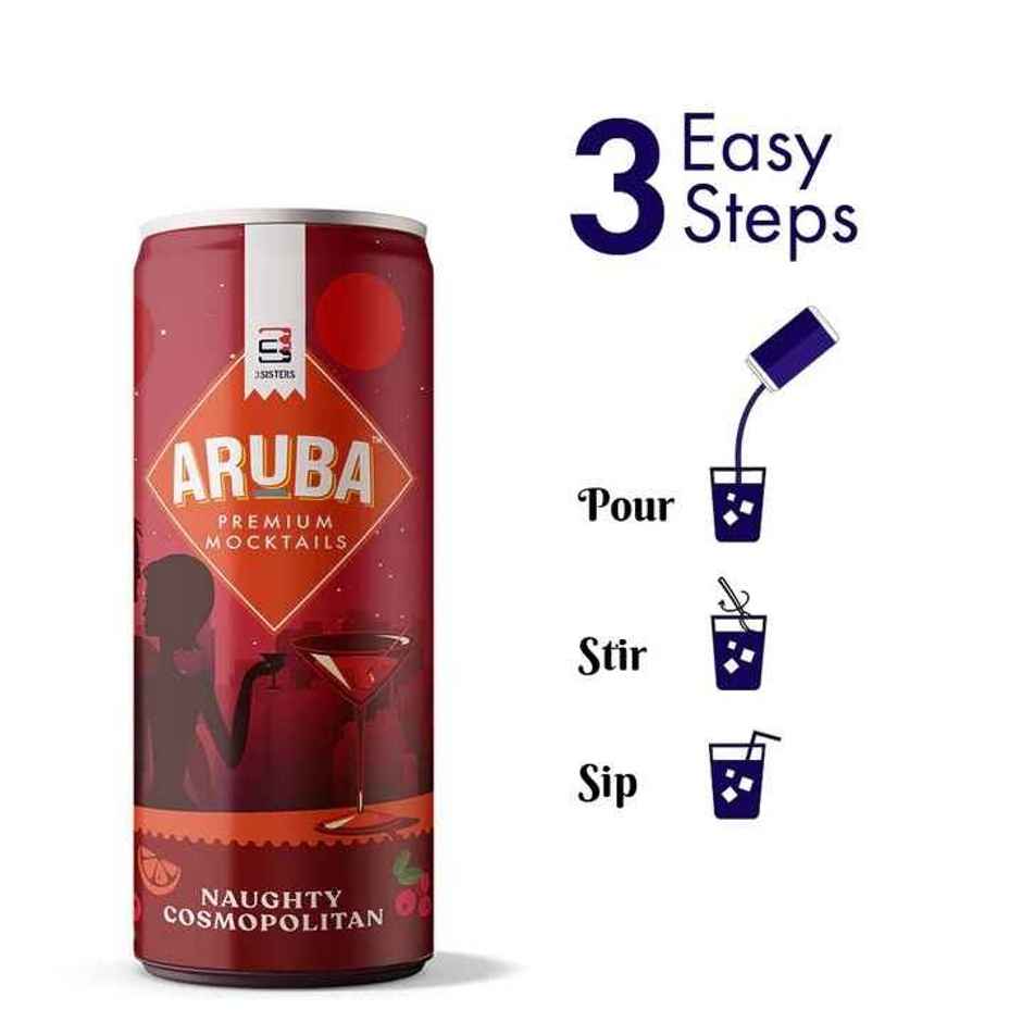 Aruba- Naughty Cosmopolitan | Refreshing Mocktail By 3 Sisters