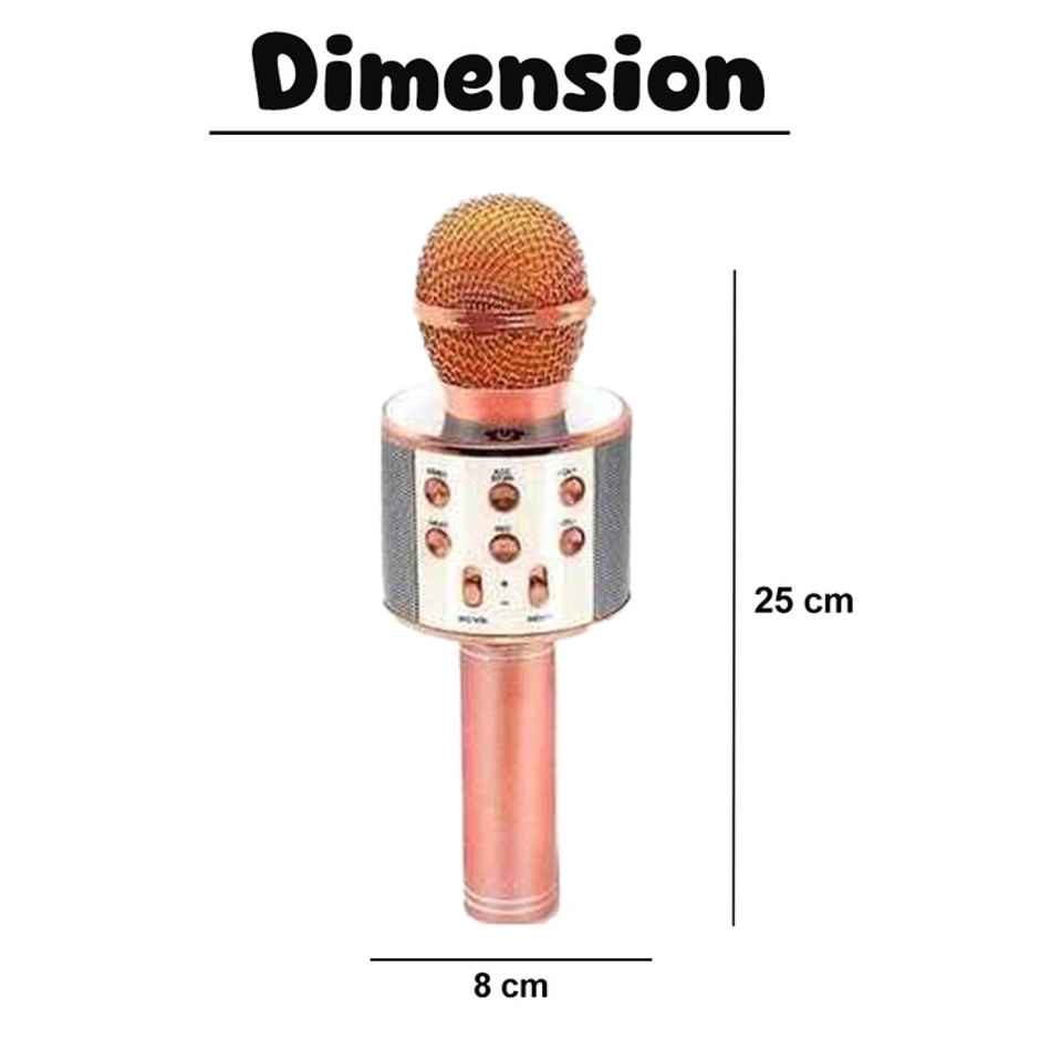 Wembley Wireless Bluetooth Karaoke Microphone For Singing (Colour May Vary)