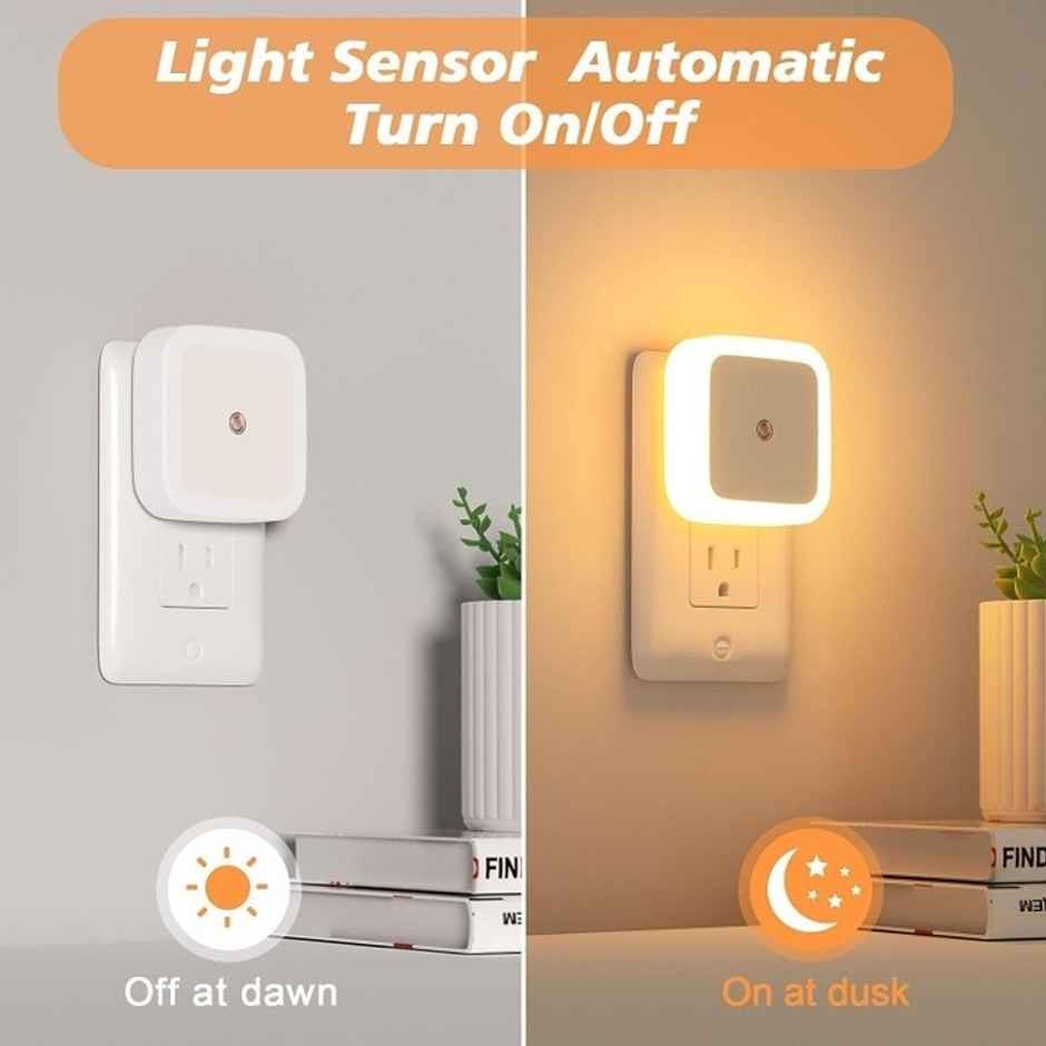 Festivora Smart Night Sensor Warm White Light Bulb | Automatic On/Off Dim Led | Night Light Combo