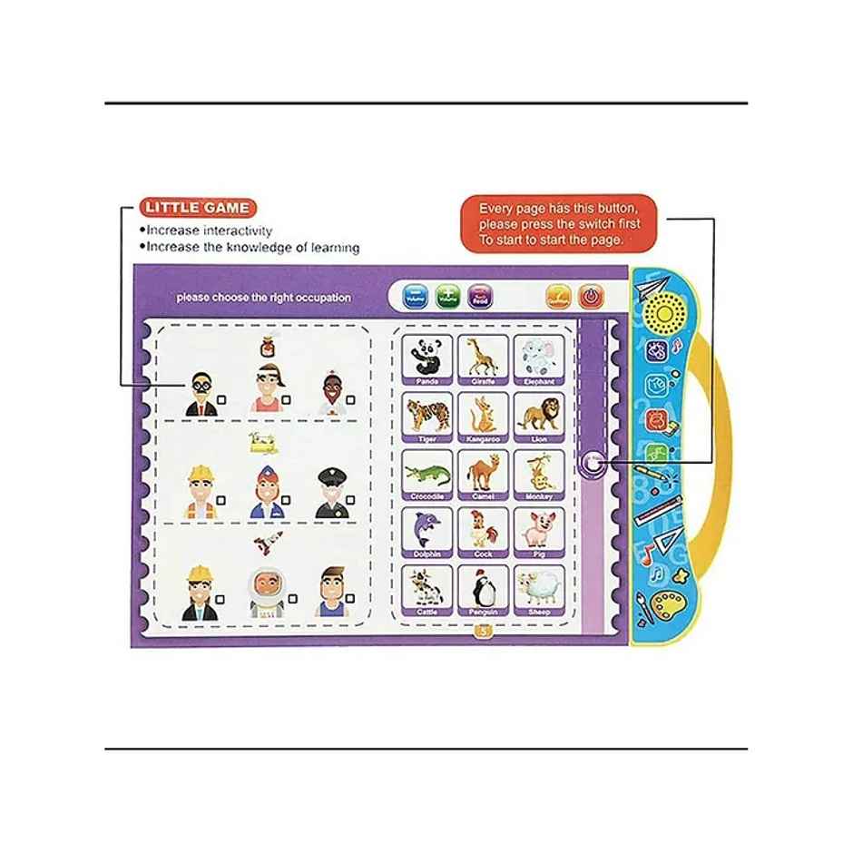 Kidara Musical Interactive  Intelligence Book Toy | Multicolour