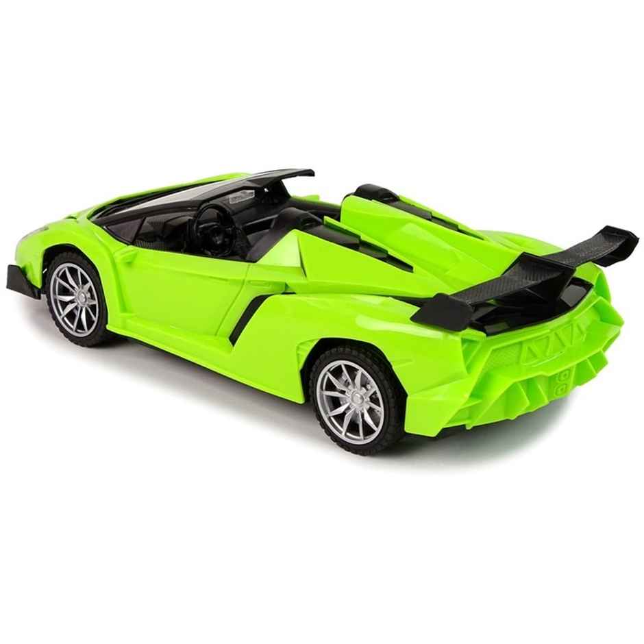 Fablue Sports Remote Control Car For Kids - Open Top Sports Car Toy For Kids - Green Color
