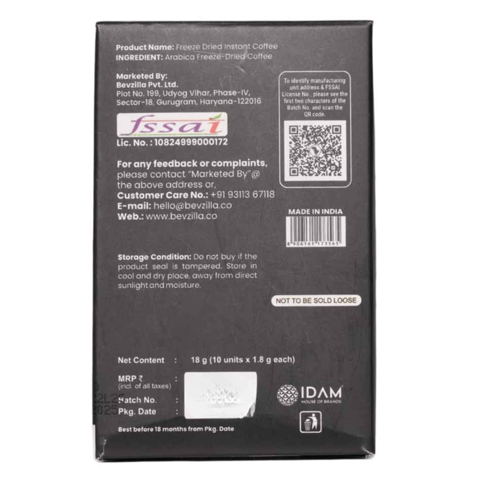 Bevzilla Gold Brew Freeze Dried Coffee Sachets