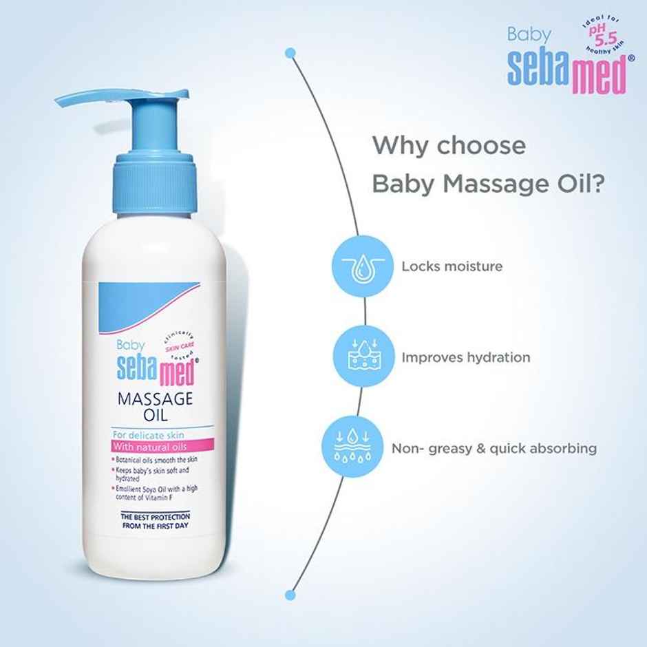 Baby Sebamed Massage Oil | With Soya Oil | Non- greasy | Ideal for newborn