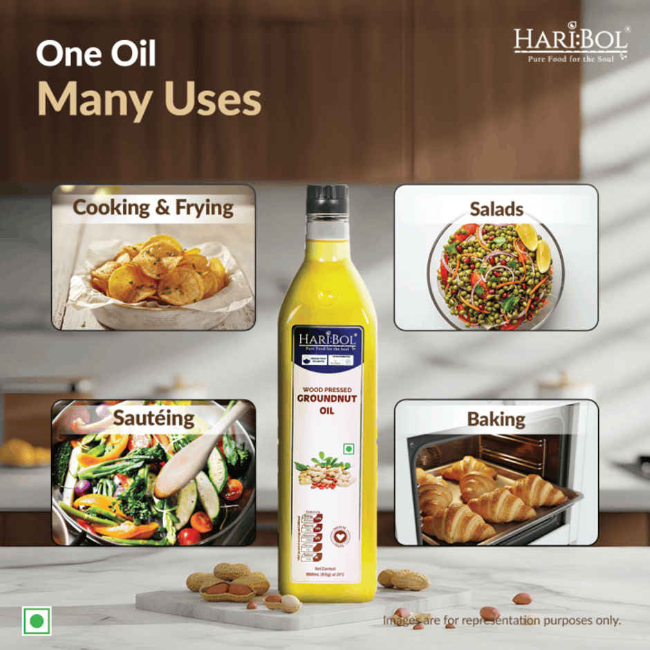 Haribol Groundnut (Peanut) Wood Pressed Oil | Healthy Cooking Oil