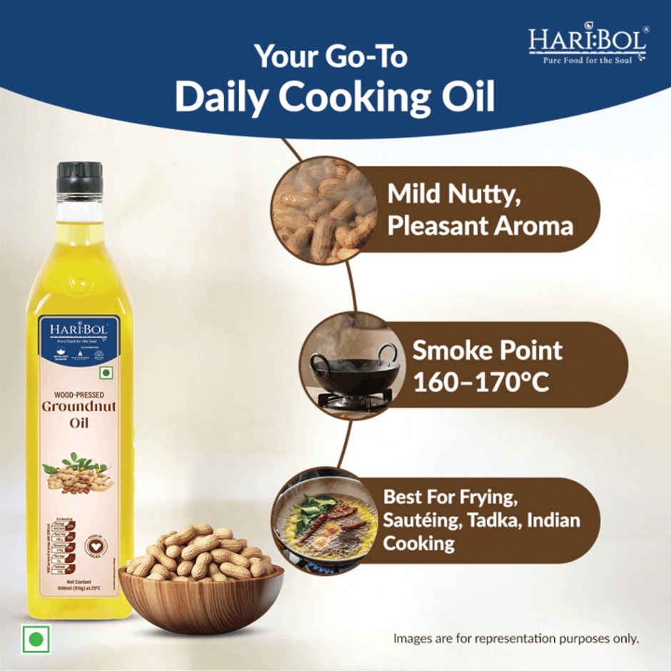 Haribol Groundnut (Peanut) Wood Pressed Oil | Healthy Cooking Oil