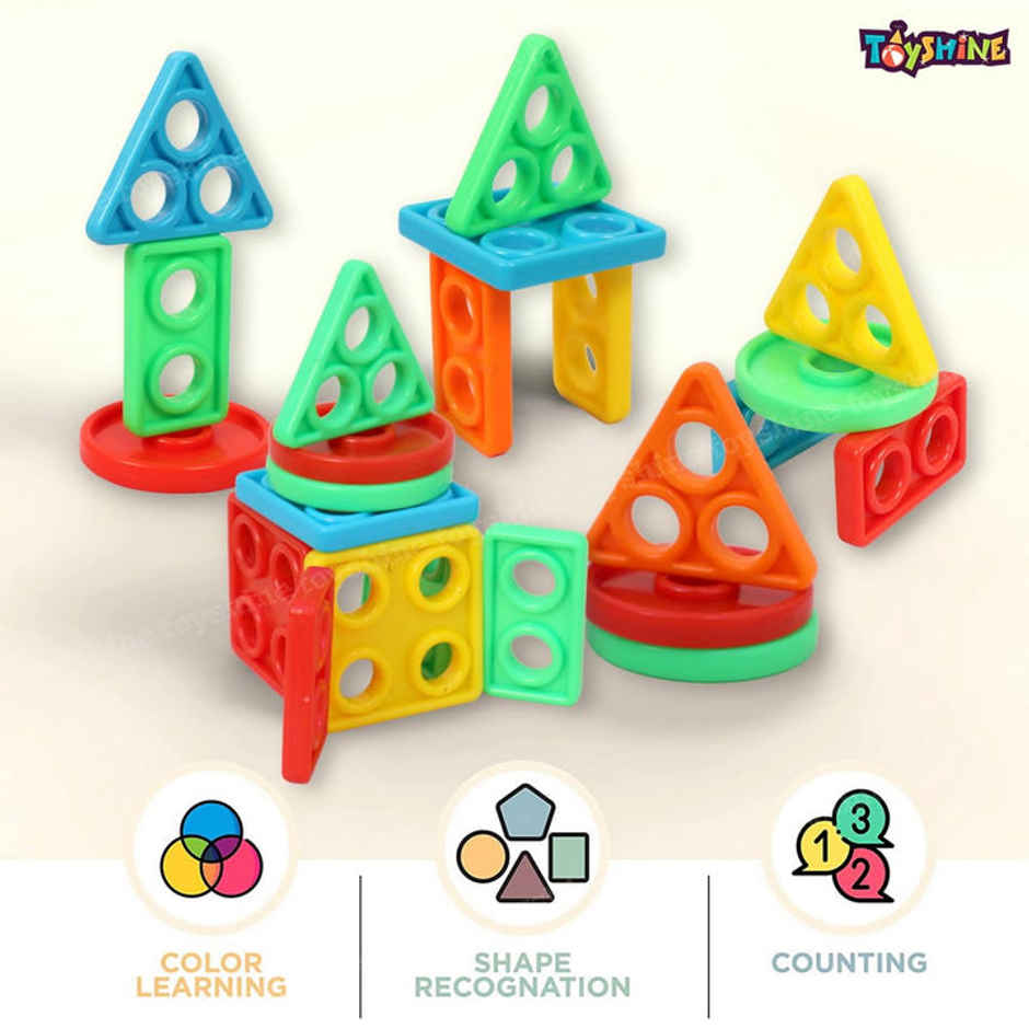 Toyshine Small Angle Geometric Blocks Building Stacker Kids Shape Sorter