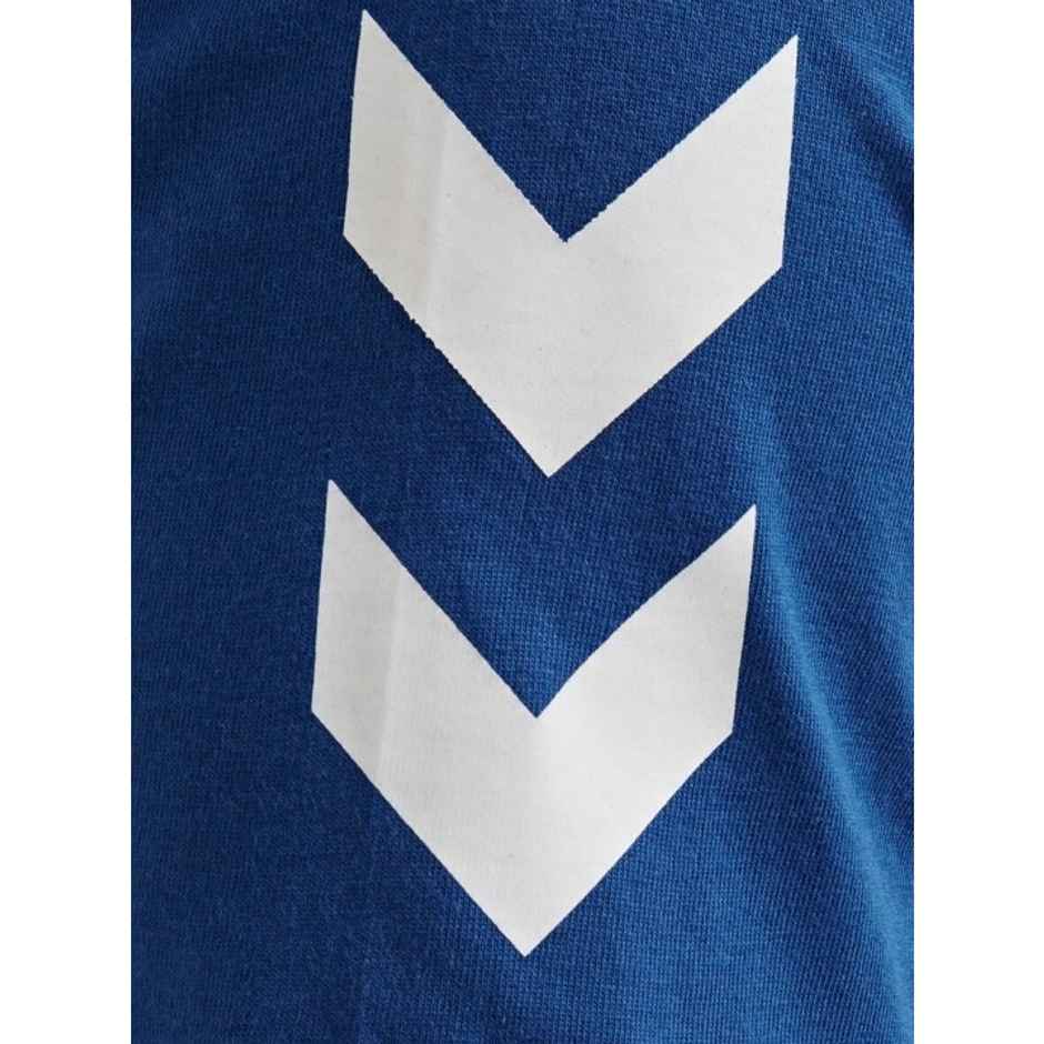 hummel Men's Go Round Neck Solid Regular Fit Cotton Poly T-shirt | True Blue - L