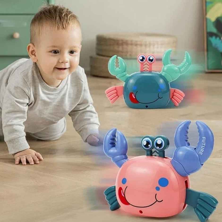 Toyshine Bump and Go Crawling Crab Toy | Fun Educational For Kids of 2+ Years Old | Multi