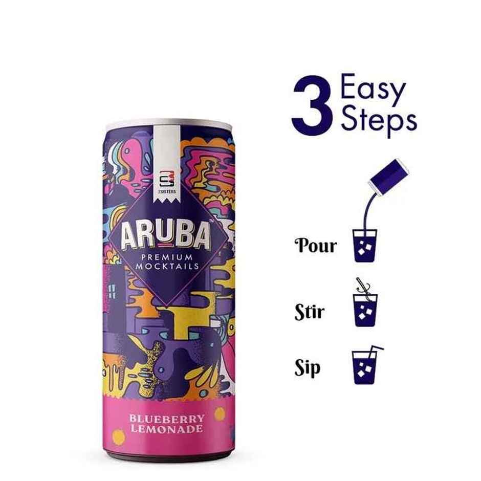 Aruba Blueberry Lemonade | Refreshing Mocktail By 3 Sisters