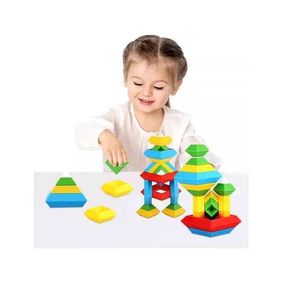 Kidology Shape Sorting Montessori Sensory Toys with Colorful Blocks Cube | 15pcs